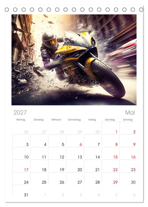 Motorrad Speed (CALVENDO Tischplaner A5H 2027)