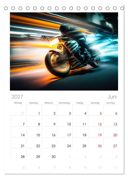 Motorrad Speed (CALVENDO Tischplaner A5H 2027)