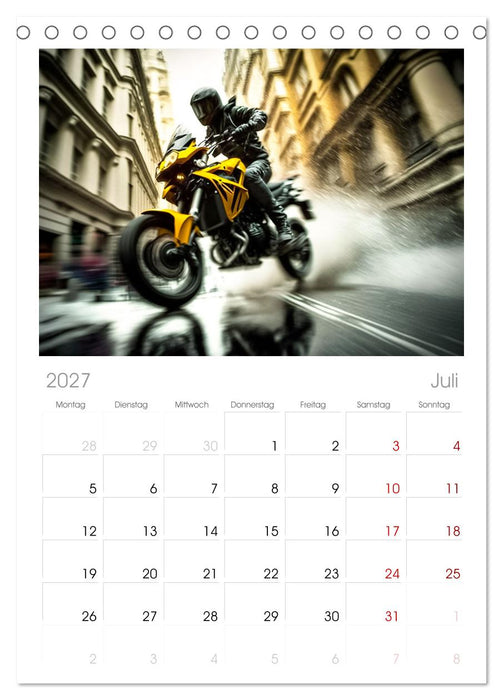 Motorrad Speed (CALVENDO Tischplaner A5H 2027)