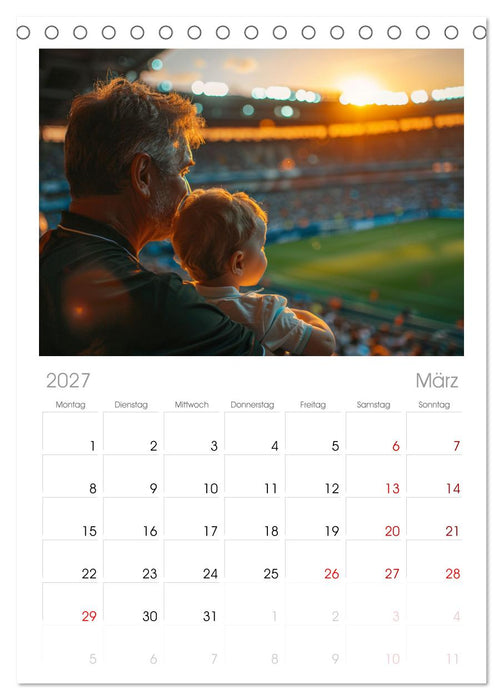 Fußball im Blut (CALVENDO Tischplaner A5H 2027)