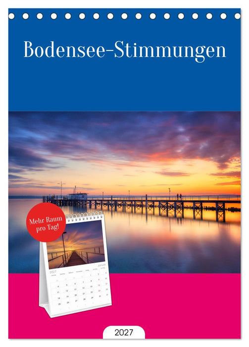 Bodensee-Stimmungen (CALVENDO Tischplaner A5H 2027)