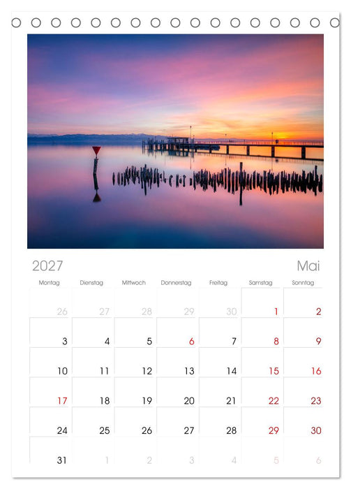 Bodensee-Stimmungen (CALVENDO Tischplaner A5H 2027)