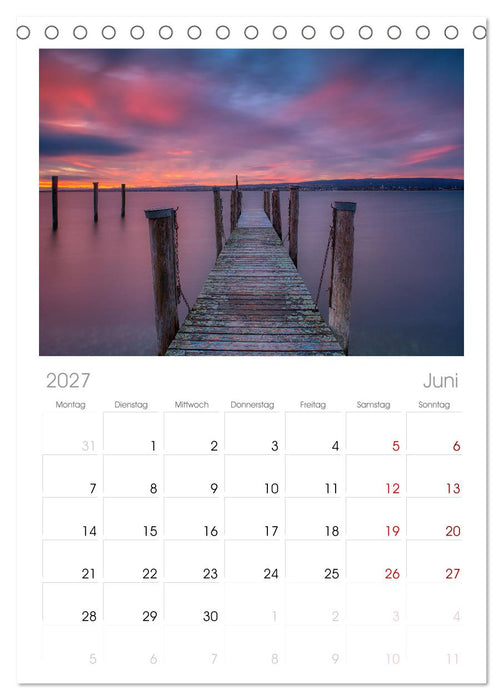 Bodensee-Stimmungen (CALVENDO Tischplaner A5H 2027)