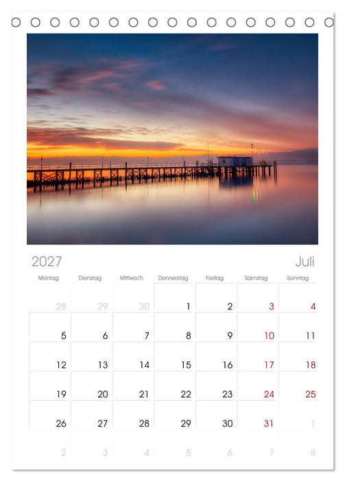 Bodensee-Stimmungen (CALVENDO Tischplaner A5H 2027)