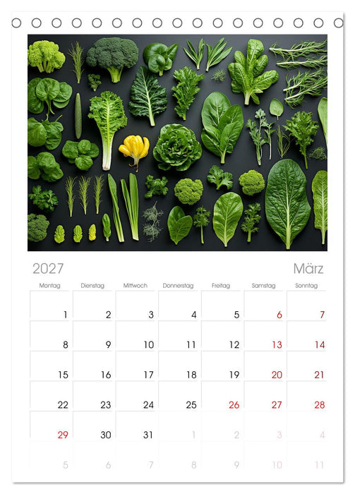 Ordentlich Vegetarisch (CALVENDO Tischplaner A5H 2027)