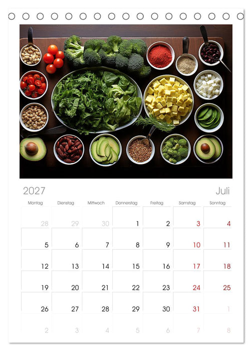 Ordentlich Vegetarisch (CALVENDO Tischplaner A5H 2027)