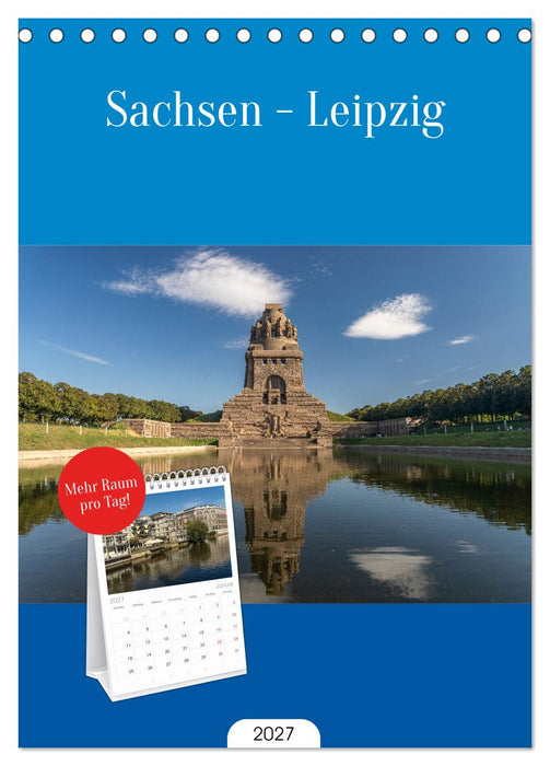 Sachsen - Leipzig (CALVENDO Tischplaner A5H 2027)