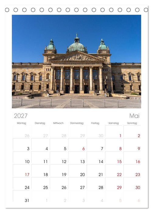Sachsen - Leipzig (CALVENDO Tischplaner A5H 2027)