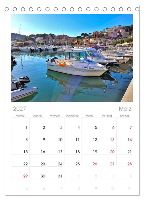 Port de Sóller - Mallorca (CALVENDO Tischplaner A5H 2027)