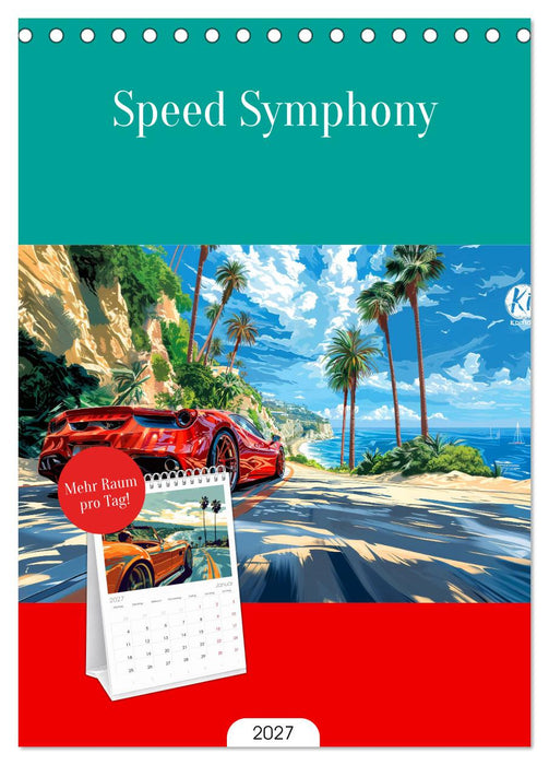 Speed Symphony (CALVENDO Tischplaner A5H 2027)
