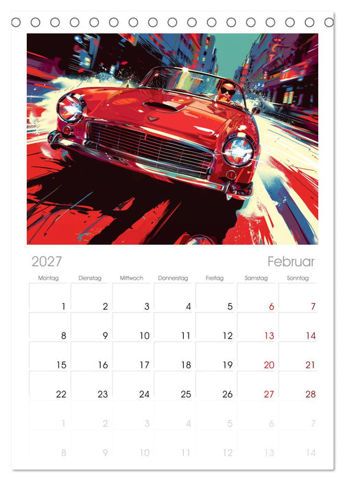 Speed Symphony (CALVENDO Tischplaner A5H 2027)