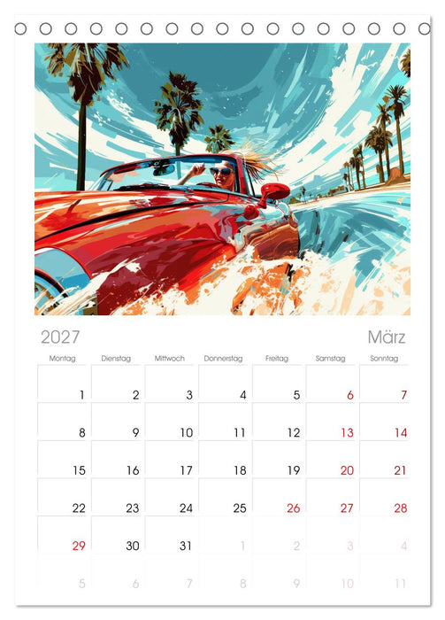 Speed Symphony (CALVENDO Tischplaner A5H 2027)