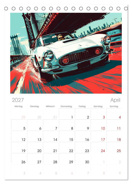 Speed Symphony (CALVENDO Tischplaner A5H 2027)