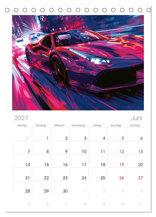 Speed Symphony (CALVENDO Tischplaner A5H 2027)