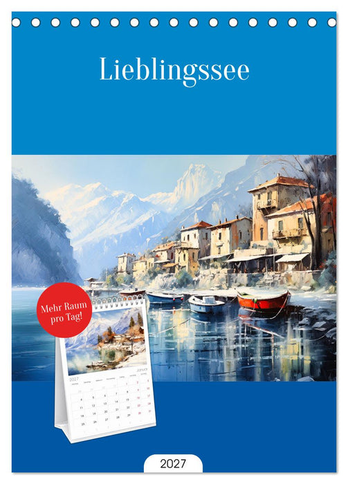 Lieblingssee (CALVENDO Tischplaner A5H 2027)