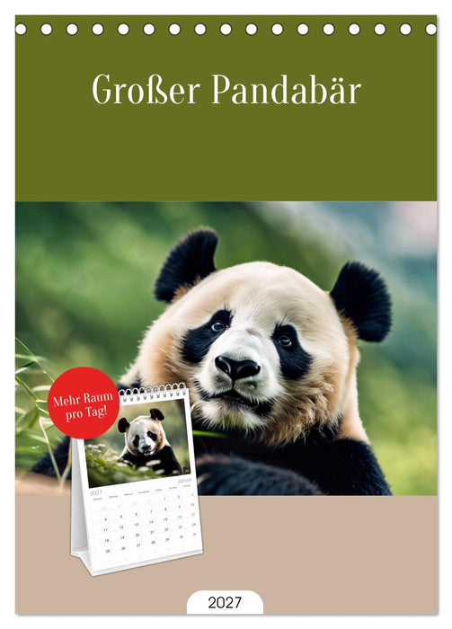 Großer Pandabär (CALVENDO Tischplaner A5H 2027)