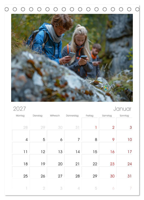 Der Geocaching Found it Kalender (CALVENDO Tischplaner A5H 2027)