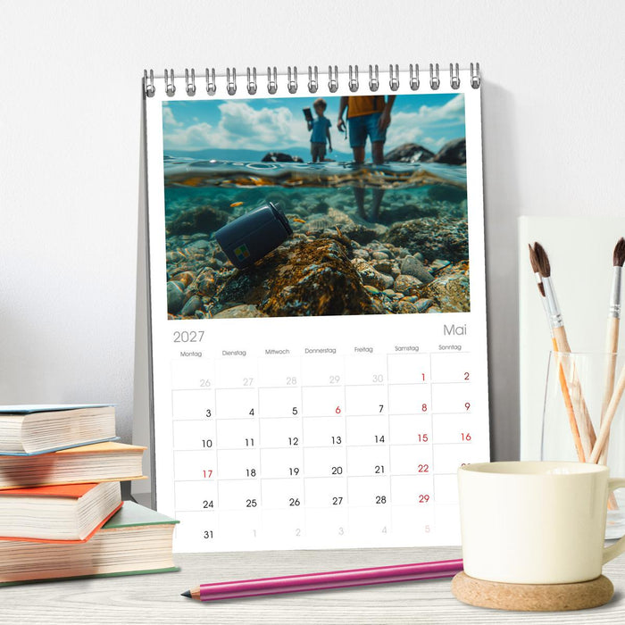 Der Geocaching Found it Kalender (CALVENDO Tischplaner A5H 2027)