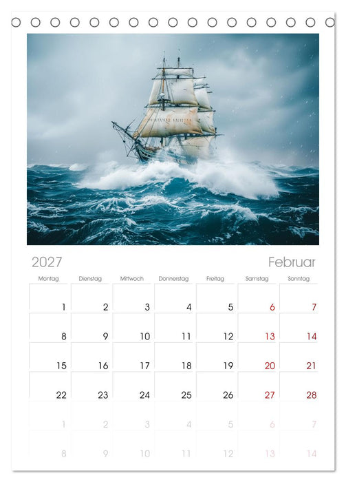 Wind und Wogen (CALVENDO Tischplaner A5H 2027)