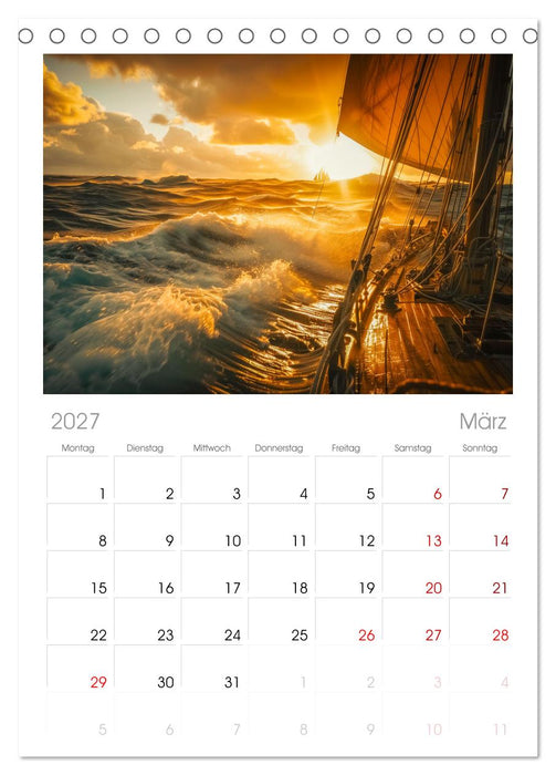 Wind und Wogen (CALVENDO Tischplaner A5H 2027)