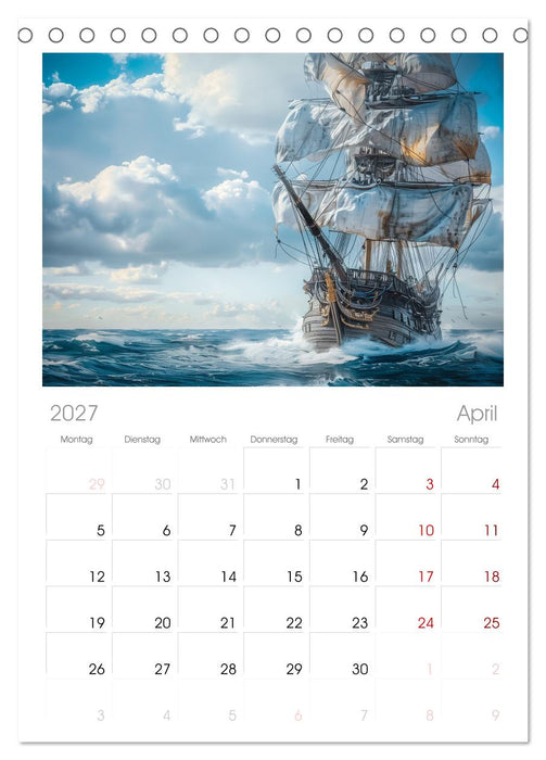 Wind und Wogen (CALVENDO Tischplaner A5H 2027)