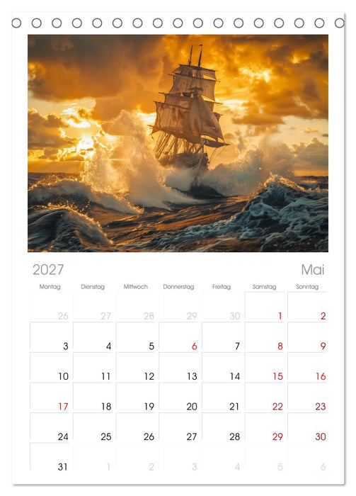 Wind und Wogen (CALVENDO Tischplaner A5H 2027)