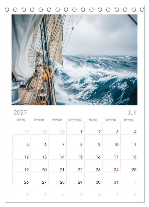 Wind und Wogen (CALVENDO Tischplaner A5H 2027)