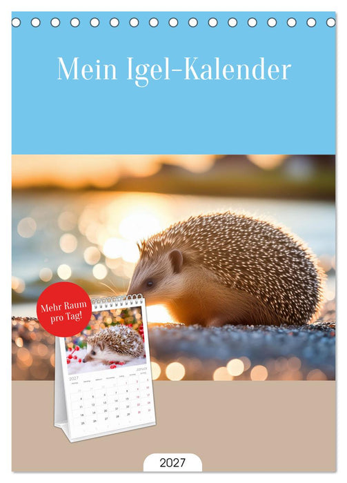 Mein Igel-Kalender (CALVENDO Tischplaner A5H 2027)