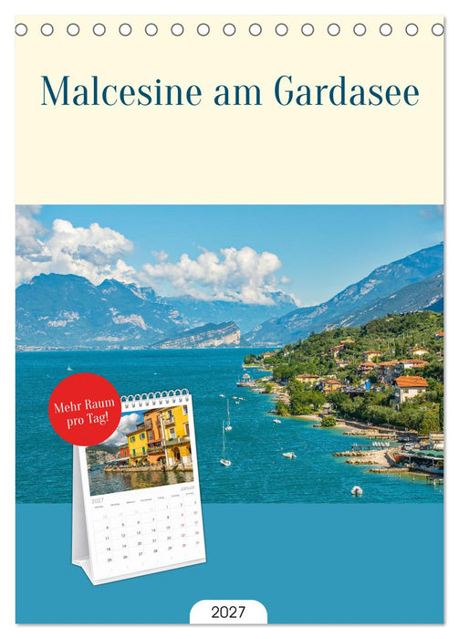 Malcesine am Gardasee (CALVENDO Tischplaner A5H 2027)