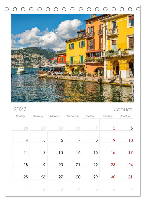 Malcesine am Gardasee (CALVENDO Tischplaner A5H 2027)