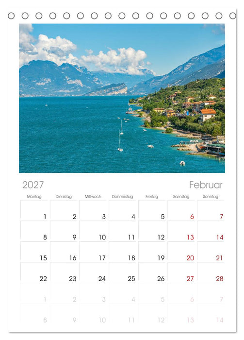 Malcesine am Gardasee (CALVENDO Tischplaner A5H 2027)