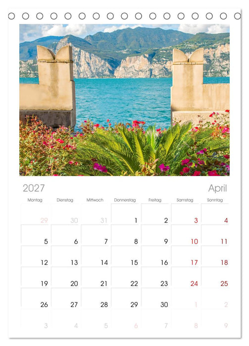 Malcesine am Gardasee (CALVENDO Tischplaner A5H 2027)