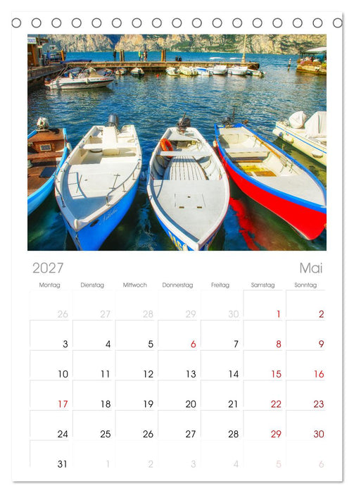 Malcesine am Gardasee (CALVENDO Tischplaner A5H 2027)