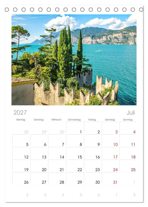 Malcesine am Gardasee (CALVENDO Tischplaner A5H 2027)