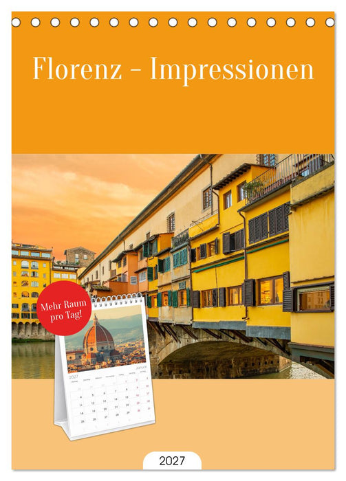 Florenz - Impressionen (CALVENDO Tischplaner A5H 2027)