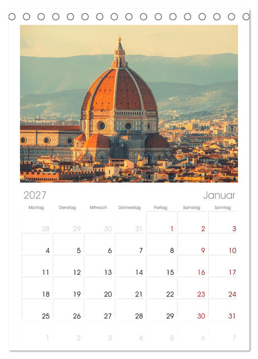 Florenz - Impressionen (CALVENDO Tischplaner A5H 2027)