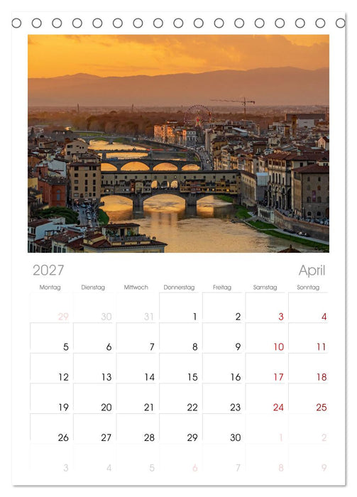 Florenz - Impressionen (CALVENDO Tischplaner A5H 2027)