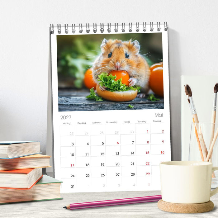 Lustige Hamster (CALVENDO Tischplaner A5H 2027)