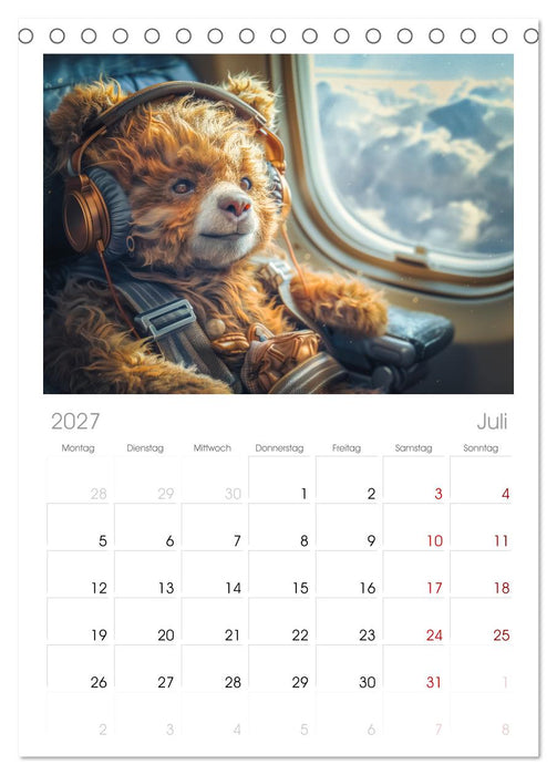 Abenteuer eines Taddybären (CALVENDO Tischplaner A5H 2027)