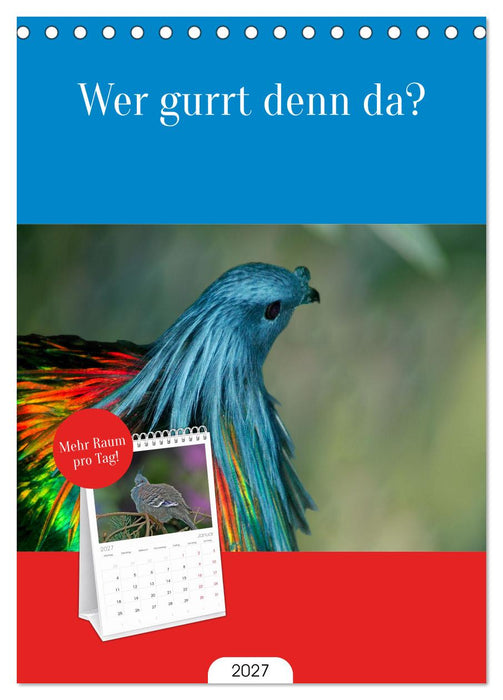 Wer gurrt denn da? (CALVENDO Tischplaner A5H 2027)