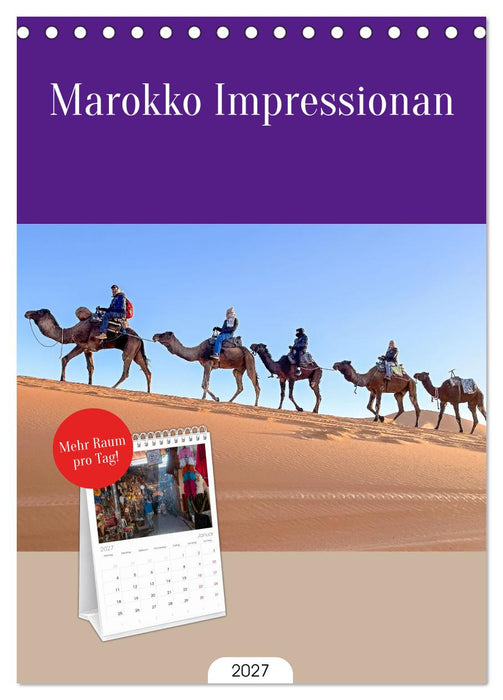 Marokko Impressionan (CALVENDO Tischplaner A5H 2027)
