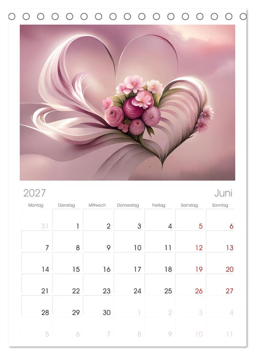 Romantischer Terminkalender (CALVENDO Tischplaner A5H 2027)