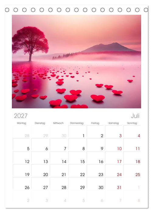 Romantischer Terminkalender (CALVENDO Tischplaner A5H 2027)