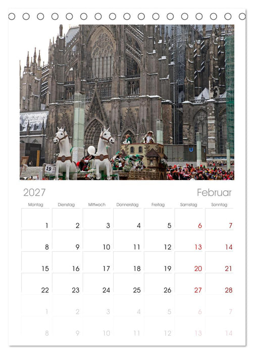 Cologne - Köln (CALVENDO Tischplaner A5H 2027)