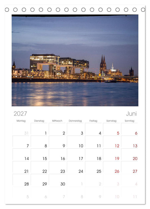 Cologne - Köln (CALVENDO Tischplaner A5H 2027)
