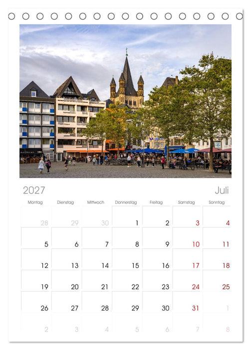 Cologne - Köln (CALVENDO Tischplaner A5H 2027)