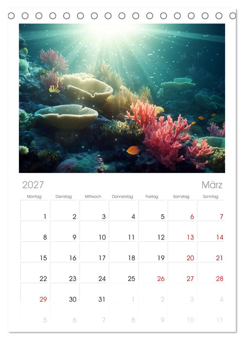 Fischfantasie (CALVENDO Tischplaner A5H 2027)