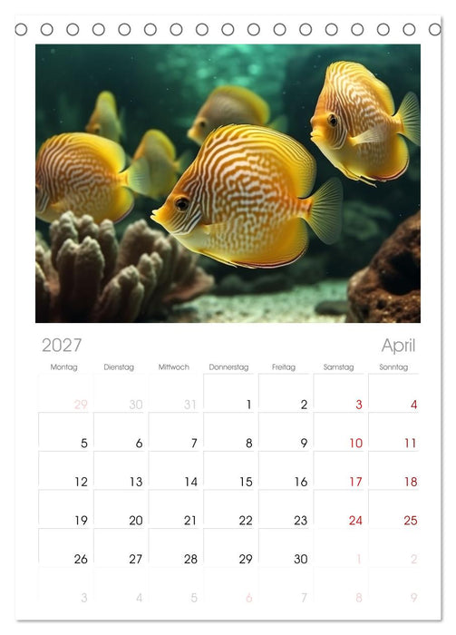 Fischfantasie (CALVENDO Tischplaner A5H 2027)
