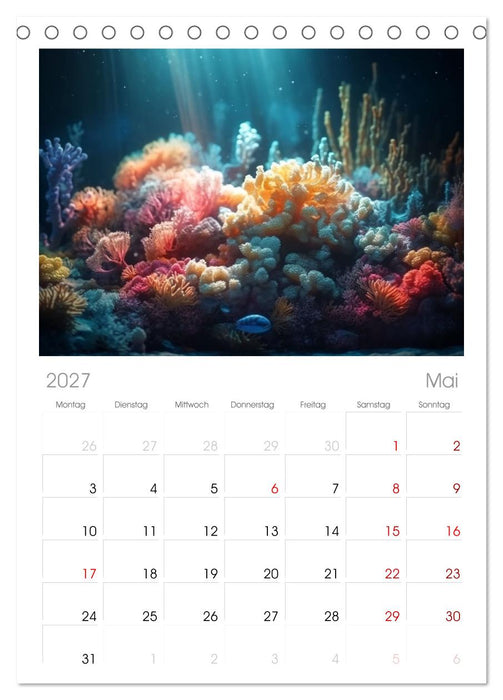 Fischfantasie (CALVENDO Tischplaner A5H 2027)