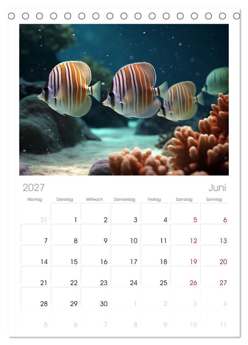 Fischfantasie (CALVENDO Tischplaner A5H 2027)